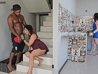 Wife cleans oblivious as i rip clothes off her fat bbw mom for bbc anal pounding