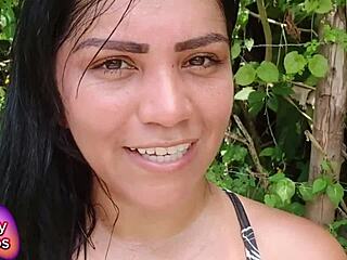 nicoly mattos hairy ass filled with creampie no condom farts out cum