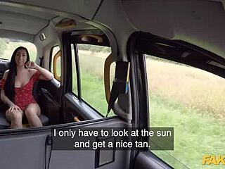 British Luci Reign Slams Taxi Driver's Huge Cock Doggystyle in Fake Taxi