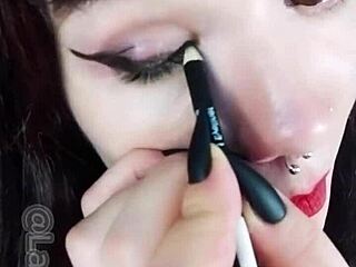 Peek Backstage at Cute Brunette Neighbor's Dirty Submissive Uniform Fetish Play