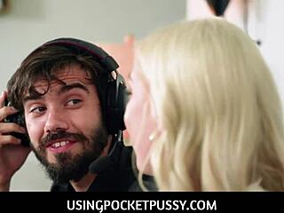 freeuse teen lilith moaningstar and kay lovely get pocket pussy fucked by boyfriend in kitchen