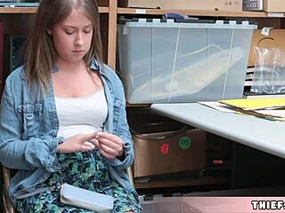 petite shoplifter brooke bends over for the cop's rough doggystyle punishment fuck after getting caught in california