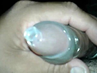Small Cock Struggles in Condom Solo Play