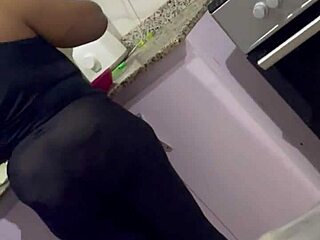 hidden cam catches fat bbw housekeeper's jiggling ass
