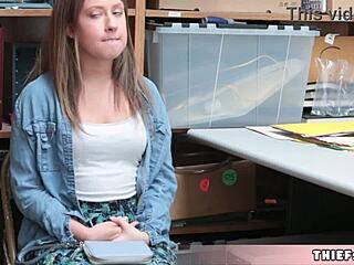 petite shoplifter brooke bends over for the cop's rough doggystyle punishment fuck after getting caught in california