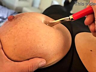 slipping into my nylon outfit to tease nipples and pussy hard