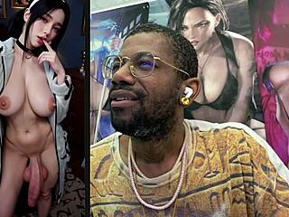 petite asian trans milf with big tits rides teen cock covering her tight ass in cum