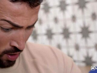 roommate brunette squirts wildly on big cock doggystyle before janitor almost catches her