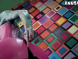 cute german teen sucks steel toy like your cock in pink corset