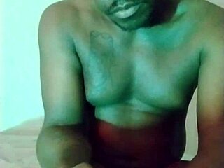 guy jerks off to homemade masturbation songs in green room light for halloween christmas fun