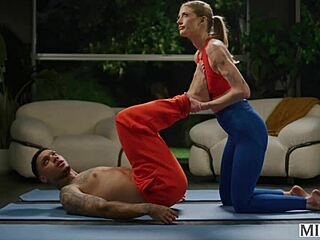Vixenplus Yoga Milf Barbie Rides College Stud's Monster Cock Hard!