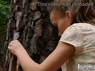 i dominate my bound lesbian slave groping her big tits and ass roughly