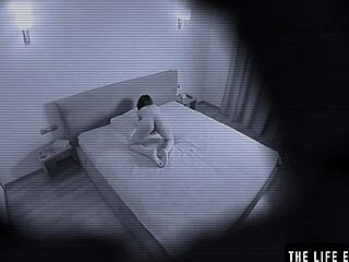 wanna spy this cute teen stripping naked fingering wet pussy?