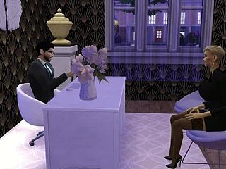 Mortimer Fucks Horny GILF Office Bimbo