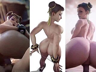 Big Ass Chun-Li Cammy Anal Creampie Pounding