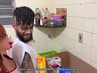 corno, watch your brazilian wife ride delivery guy's cock doggystyle in our kitchen??