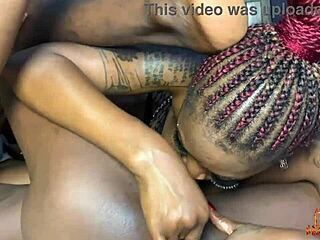 yo, check out this naija rimming goddess going full on red in the bedroom