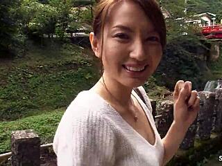 skinny asian milf wife cheats sucking stranger's cum in jav pov uncensored