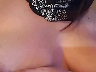 i can't stop squeezing my latina milf mommy's milky big nipples while milking her saggy tits