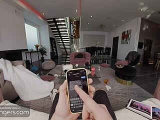 yo, these two hot maids in uniform cheat with pov banging, licking pussies, double facial ffm threesome!