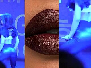 china girl sways seductively in tight leather pants