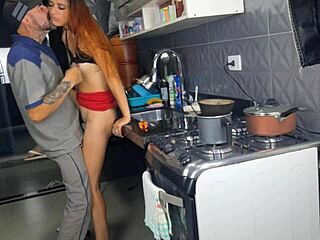 Petite latina in jeans skips panties for plumbers outdoor casting blowjob