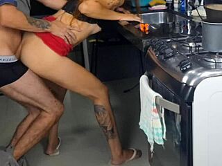 Petite latina in jeans skips panties for plumbers outdoor casting blowjob