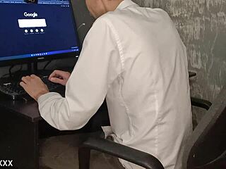 pregnant wife skips my porn for her sloppy lipstick blowjob and ball lick