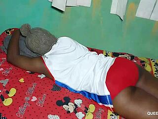 omg my horny ebony neighbor spies on my wet pussy bed fun 😍🔥