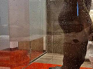 Hungarian pornstar's solo shower tease in Budapest part one