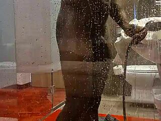 Hungarian pornstar's solo shower tease in Budapest part one