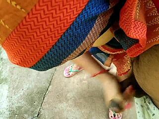 watching stepmom pee then quick backyard fuck on boobs