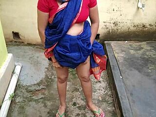 watching stepmom pee then quick backyard fuck on boobs