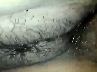 Shemale penetrates delicious hairy pussy with thrusts