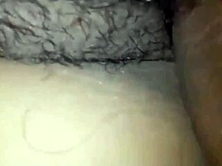 Shemale penetrates delicious hairy pussy with thrusts