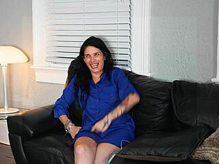 jazmin flirts curves natural tits sexy casting interview