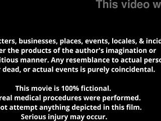 Stacy shepard's shaved pussy quivers from mandatory hitachi vibrator orgasm in doctor's exam