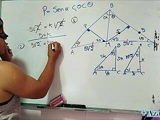 bedroom nerd student teacher explores trigonometry with brown eyes