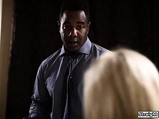 Why's stepdad's huge cock stretching tied-up stepdaughter's petite pussy so rough?