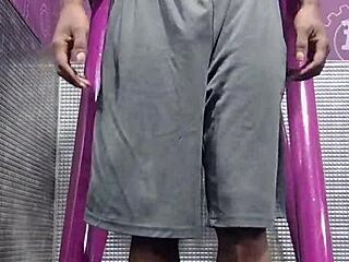 Skinny Mature Athletic Pounds Intense Sex Machine Workout!