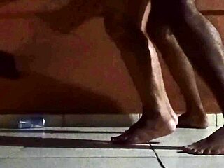 Couple fucks hard on hotel balcony New Year's Eve
