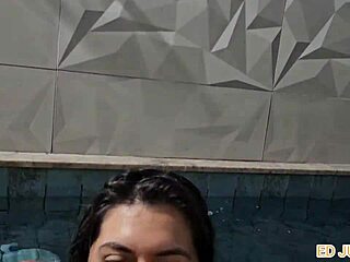 colombian antonella rides monster cock bareback in pool fuck interval