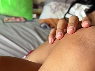 her boyfriend texts while she's moaning from cheating facial cumshot