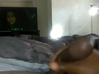 Home Alone Milking Horny Big Black Cock Till It Sprays