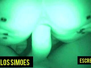 young brazilian girlfriend sneaks into the dark room and bounces her ass wildly on his cock