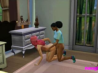 i catch my futa roommate jerkin off n punish her ass hard