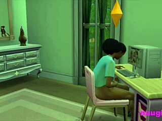 i catch my futa roommate jerkin off n punish her ass hard