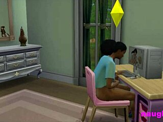i catch my futa roommate jerkin off n punish her ass hard