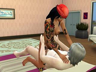 hot latina's ridin that old man's cock cowgirl style till they both explode in orgasmic creampie