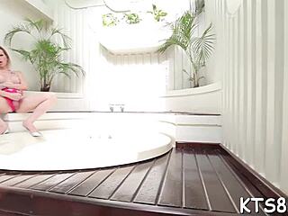 trans wench begs rough anal pounding big cock shemale assfucking